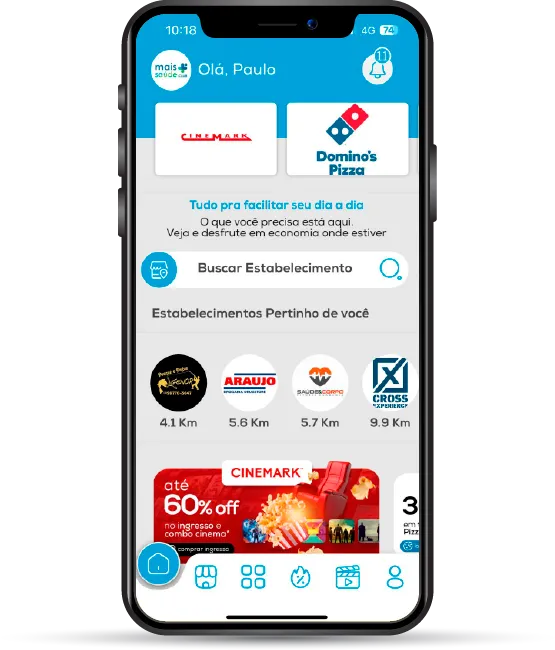 App Mais Saúde.Club no celular